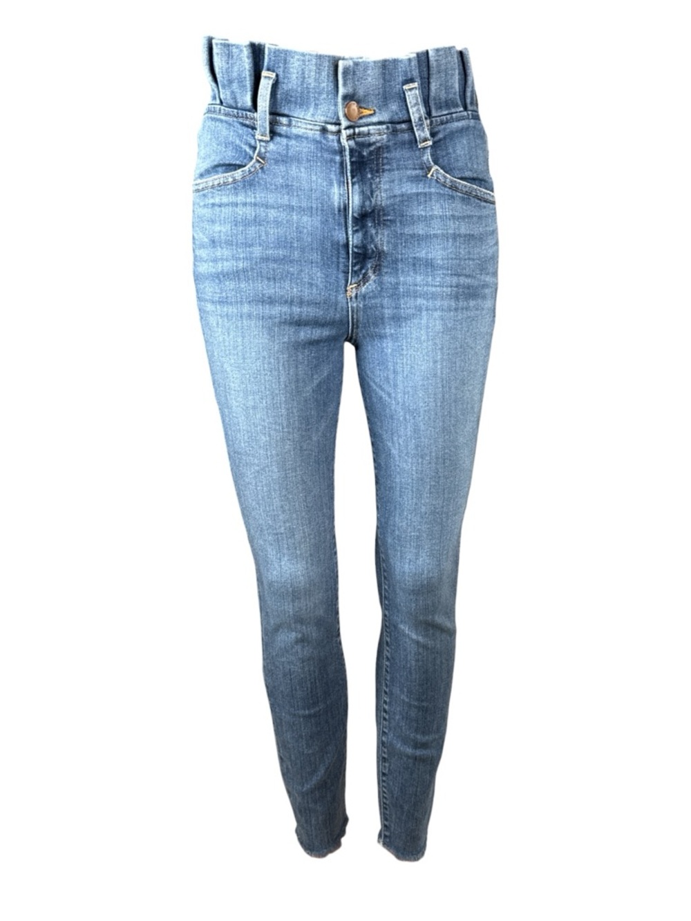 ALICE + OLIVIA You Look So Good paperbag-style waist, high-rise skinny jeans